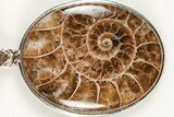 Fossil Ammonite Pendant - Million Years Old #205785-1